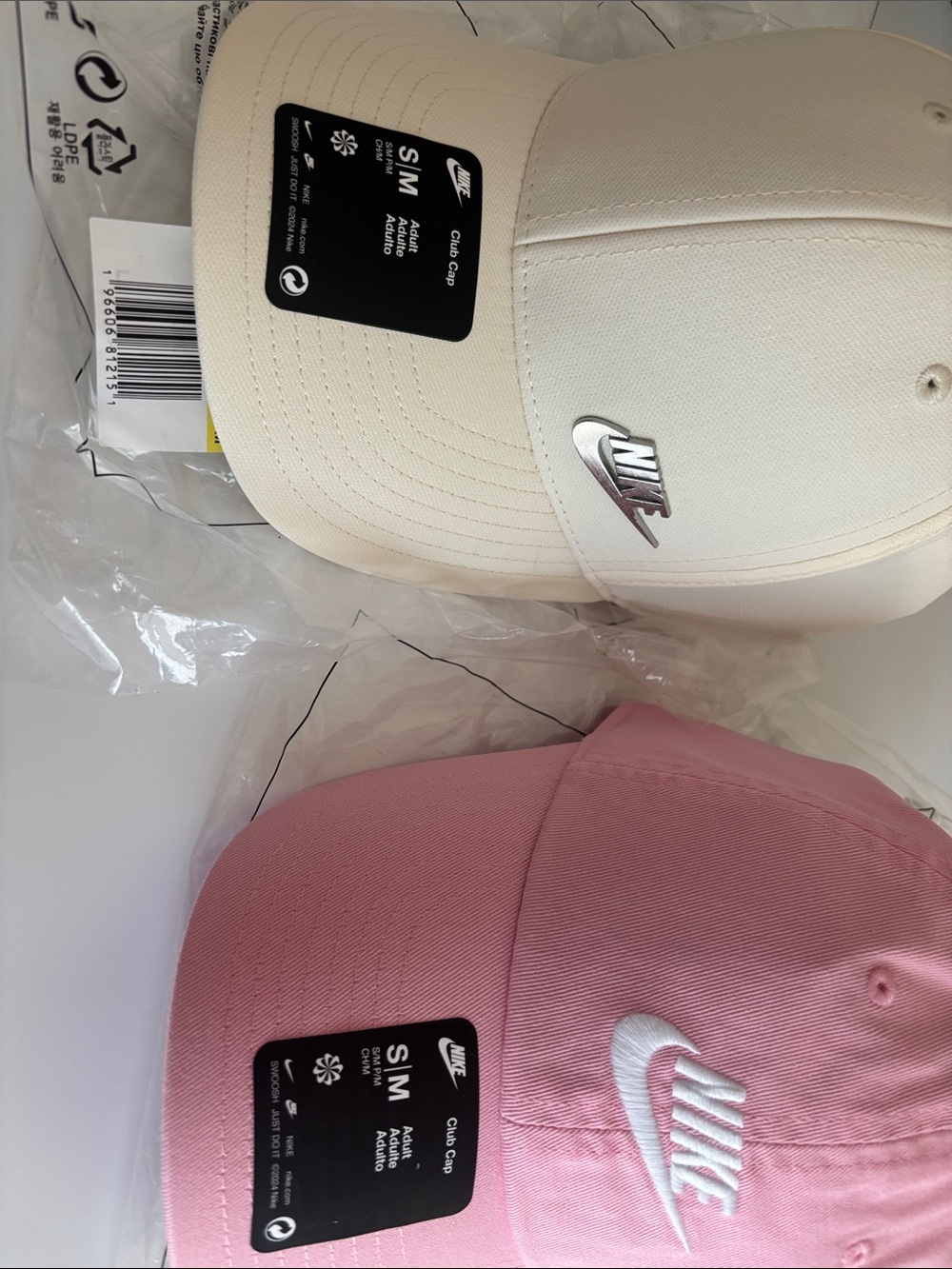 Nike Pink Or Cream Baseball Caps. Pick ONE UNISEX - Picture 2 of 16